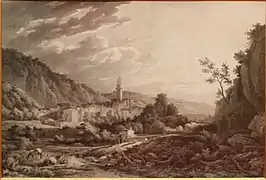 Jean-Antoine ConstantinVue de Digne prise des abords de Notre-Dame du Bourg.