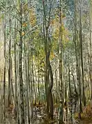 Lovis Corinth – Forêt lors de la crue du lac de Starnberg (1896)
