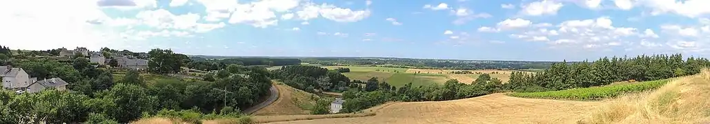 Vue sur la vallée de la Loire depuis la Corniche Angevine.