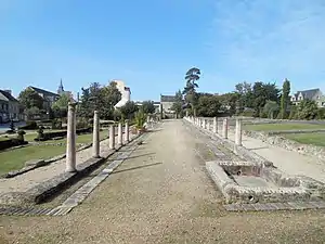 Le forum gallo-romain dans l'actuel quartier de Monterfil.