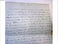 Texte manuscrit.