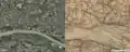 Vue comparative de Couëron 2012-1850.