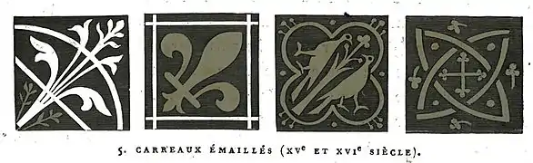 Carreaux émaillés de l'église,