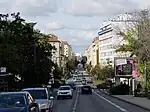 Le Cours depuis la station de métro Cusset, vu en direction de Gratte-Ciel.