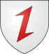 D'argent au crampon de gueules