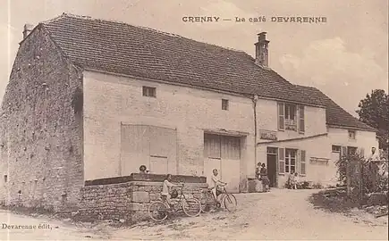 Le café Devarenne vers 1910.