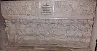Sarcophage du VIe&nbsp;siècle avec scène de chasse.