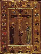 Crucifiement - Icône byzantine (2e moitié du XIIe siècle, monastère Sainte-Catherine du Sinaï)