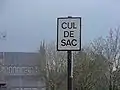 Un panneau d'impasse à Dublin (Irlande).