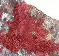 Chalcotrichite (11,4 × 10,1 × 5,6 cm), Cole mine, Bisbee, Arizona.