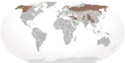 Aire de répartition de l'Ours brun