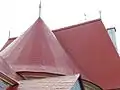 Détail de la toiture en tôle