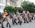 Traits de Rhénanie montés, à Düsseldorf