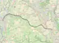 Carte de la ligne internationale d'Aix-la-Chapelle à Maastricht.