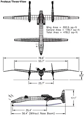 vue en plan de l’avion
