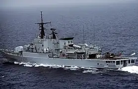 La frégate Italienne Zeffiro de la classe&nbsp;Maestrale.
