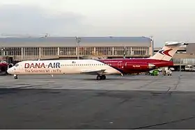 5N-RAM, l'appareil impliqué dans l'accident, ici à l'aéroport de Lagos en octobre 2009
