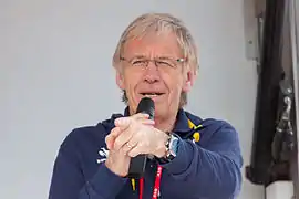 Daniel Mangeas à la présentation des coureurs au départ de la 1re&nbsp;étape du "Critérium du Dauphiné 2012".