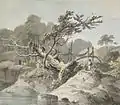 Village near Naya Serai - Bengal (aquarelle, 7 septembre 1788)