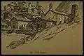 Village de Dartlo&nbsp;(en), gravure allemande de 1901.