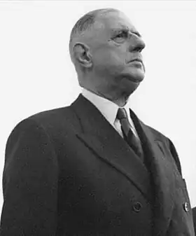 Charles De Gaulle, président de la République française sous la Ve république.