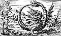 Dragon, emblème dans Principio Fabricii, Delle Allusioni, imprese et emblemi sopra la vita, opere et attioni di Gregorio XIII, pontefice maximo, Rome, Bartolomeo Grassi, 1588.