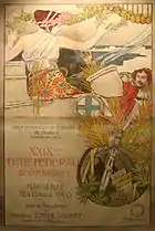 Affiche de Dellepiane,XXIXe fête fédérale de la gymnastique.