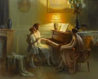 Au piano, localisation inconnue.
