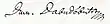 Signature de Dimitrije DavidovićДимитрије Давидовић