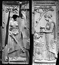 Diptyque des Nicomaque et des Symmaque. Ivoire, H. 30 cm. Fin IVe  début Ve&nbsp;siècle. British Museum