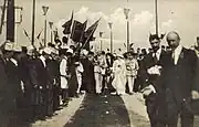 scène de liesse populaire.