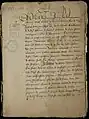 Reconnaissance de fiefs de Hugues II de Chalon. Jean Bonnot est représentant du duc.