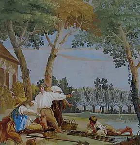 Fresque à la Villa Valmarana (it), Vicence.