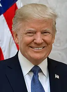 Donald Trump (6 fois) 2021, 2020, 2019, 2018, 2017, 2016.