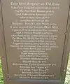 Plaque en souvenir de l'aéroport en 2021