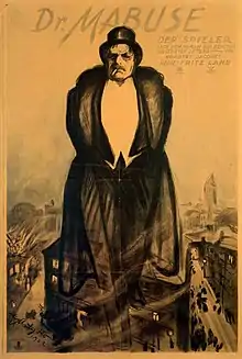 Affiche de film montrant un personnage dessiné en noir se détachant sur un fond jaune.