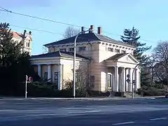 Le pavillon d'octroi (de) de Leipzig construit par Thormeyer (1827-1829).