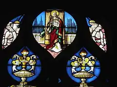 Vitrail de Sainte Clothilde (fin du XVe siècle).