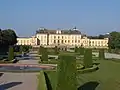 Les lignes strictes d'un jardin baroque.