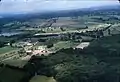 La forêt de Pouez avec en arrière-plan la ville de Rennes.