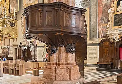La chaire - Travail de marqueterie du XVIIIe&nbsp;siècle