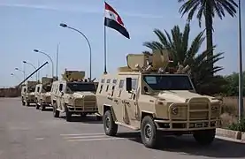 4 véhicules polonais Dzik-3 de la compagnie de police militaire de la 6e&nbsp;division irakienne; En 2006, 600 exemplaires de ce véhicule ont été commandés avec une option sur 1&nbsp;000 autres sous le nom d'Ain Jaria-1.