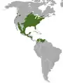 Aire de répartition du Lapin de Floride