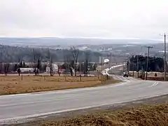 Routes 210 et 253 à la sortie d'Eaton Corner.