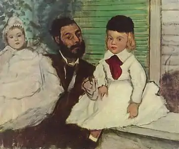 Edgar Degas, Ludovic Lepic et ses filles (vers 1871), Zurich, Fondation Emil G. Bührle.
