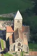 L'église romane Notre-Dame de Relanges.