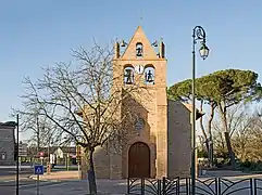 Le clocher-mur de l'église Sainte-Quitterie.