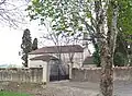 L'église de Preignan, depuis la route de Montaut-les-Créneaux.