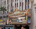 marquise du théâtre avec l'affiche Raiponce