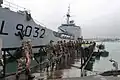Embarquement du personnel du DTA-33 à Fort-de-France.